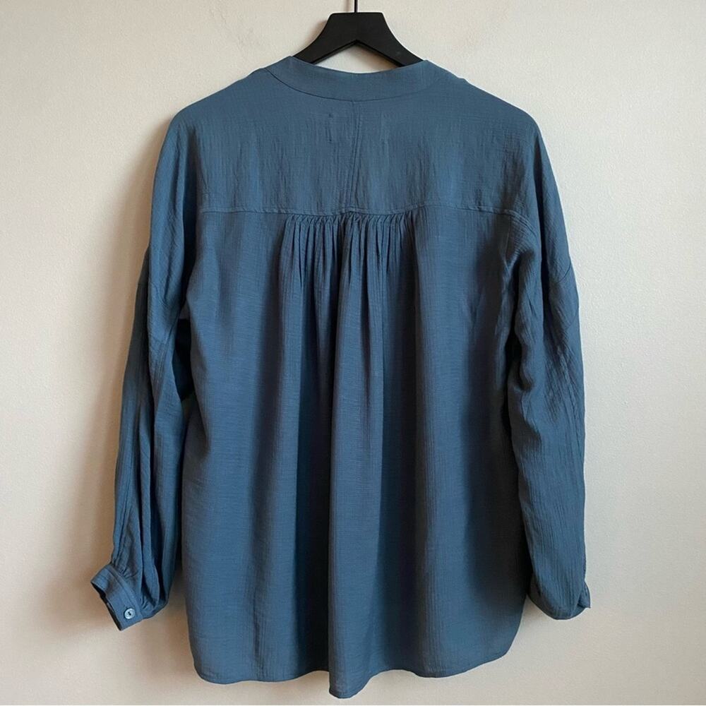 Brochu Walker Jaxon Popover Blouse in Oceanic Blue Size Small - Picture 11 of 11
